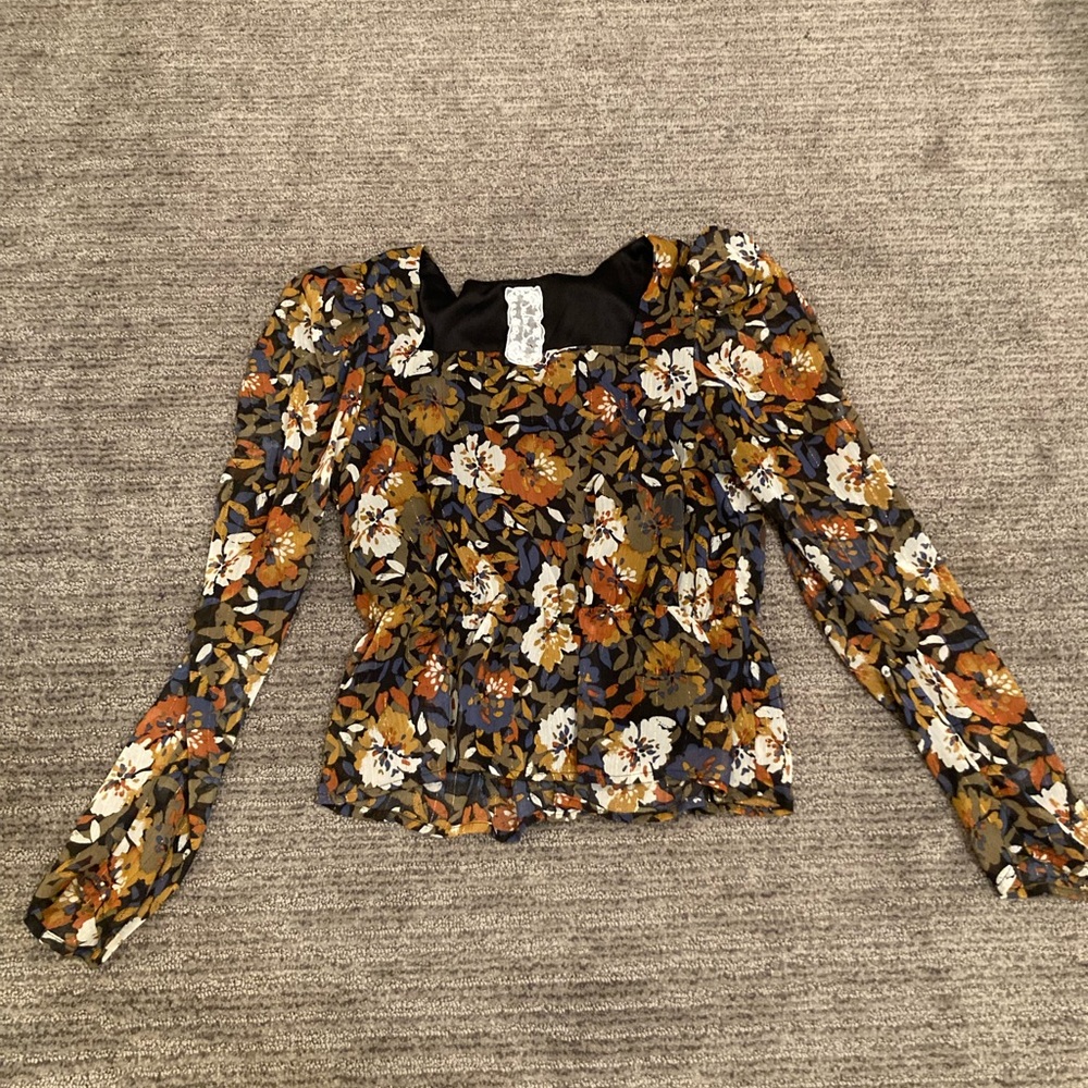 Floral empire waist top